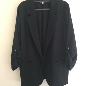 Black Oversized Boyfriend Blazer